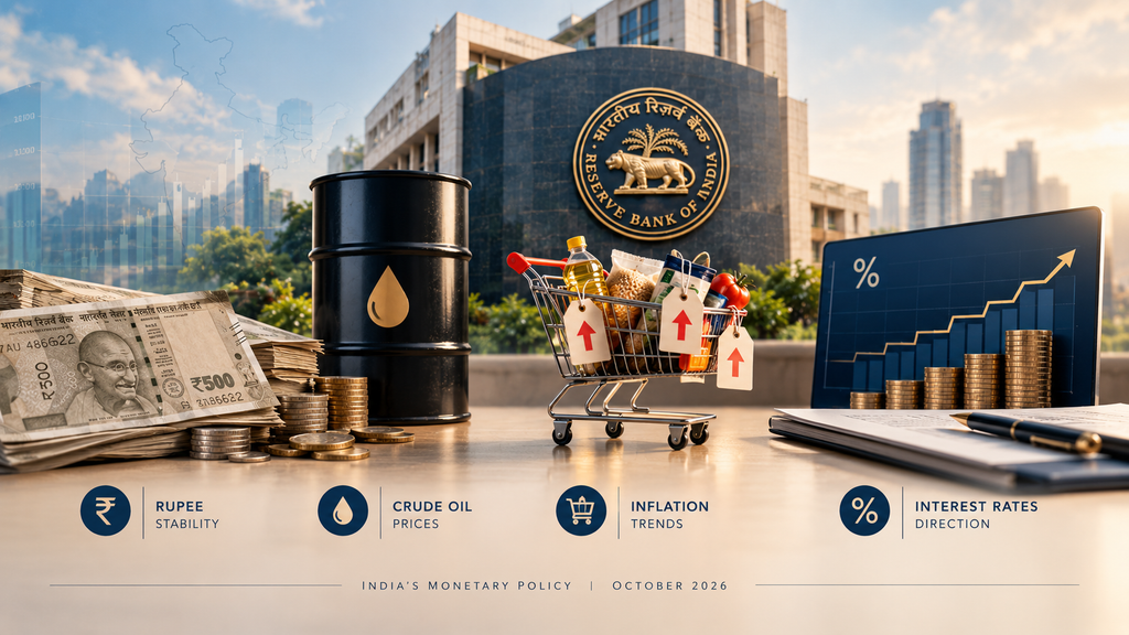 Indian rupee crude oil and inflation factors influencing RBI monetary policy